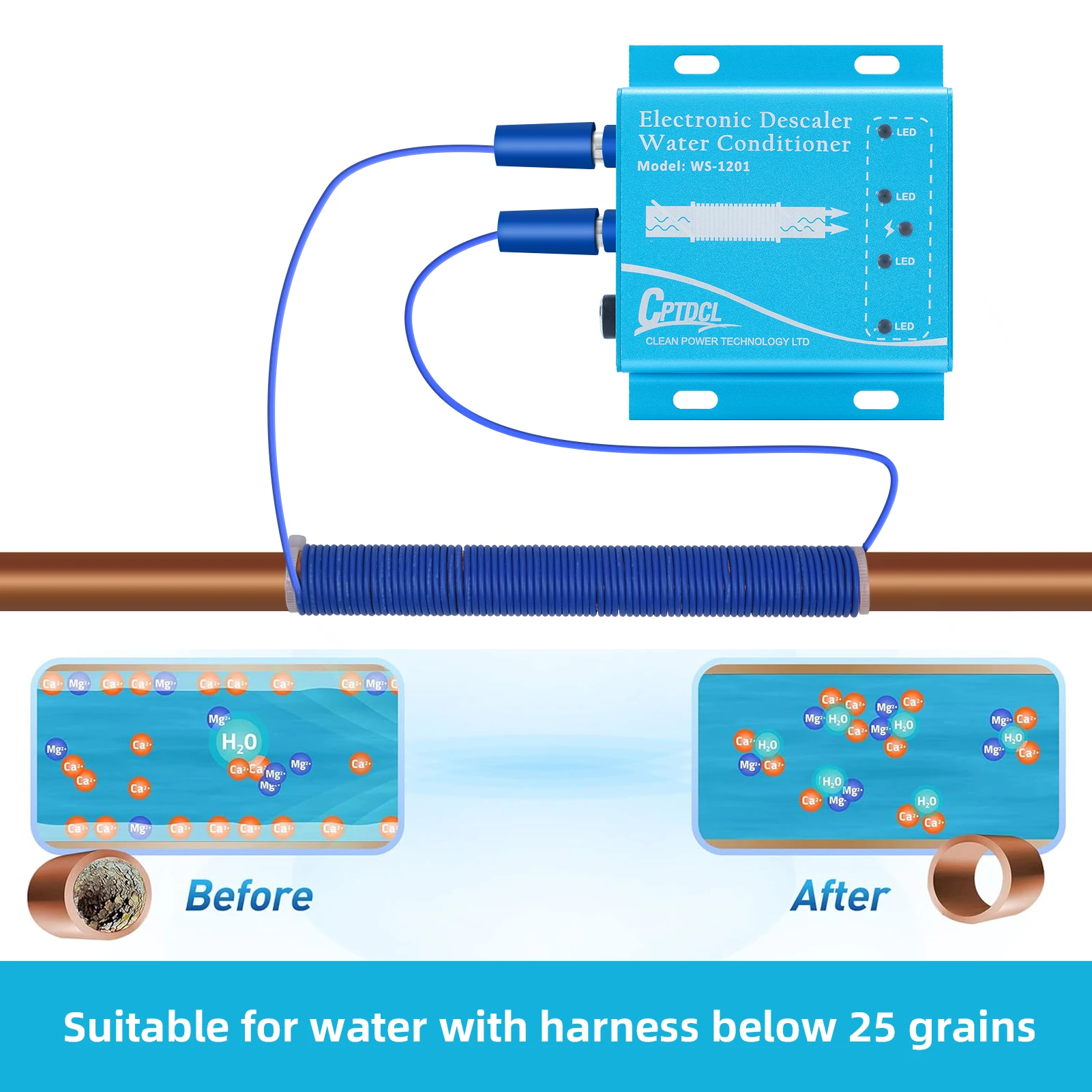 

Электронный умягчитель воды CPTDCL