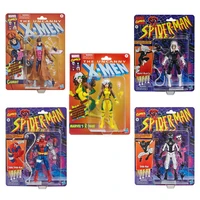 marvel legends action figure gambit marvels rogue spider man black cat joints movable 6 inches model and retro hanging card