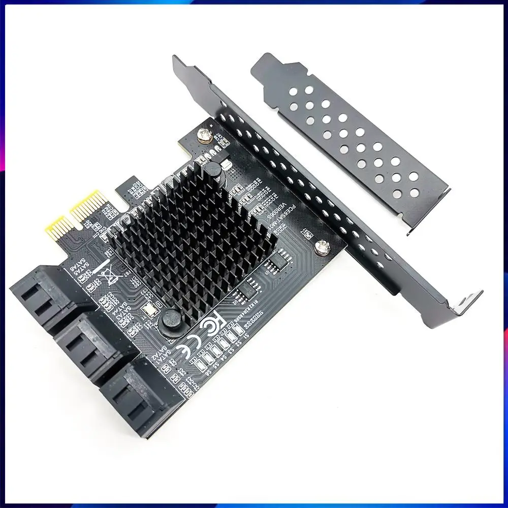 6 ports SATA 3.0 to PCIe expansion Card PCI express SATA Adapter SATA 3 Converter with Heat Sink for HDD