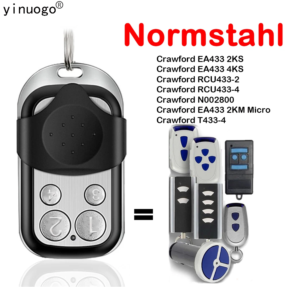 

Newest Gate Remote Control Normstahl Crawford Garage Door Opener EA433 2KS/4KS/2KM MICRO RCU433-2/433-4 N002800 T433-4 433.92mhz