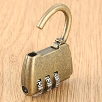 1pc 3540mm padlock for room suitcase travel mini security tool 3 digits number pure cooper brass combination lock password lock