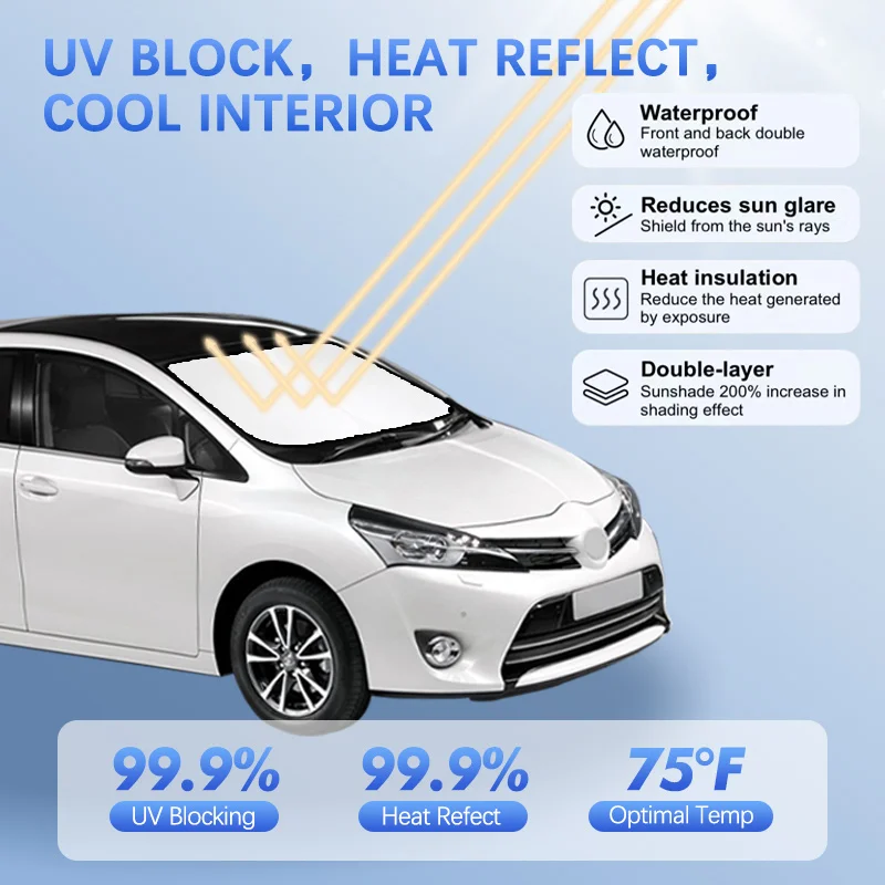 

Солнцезащитный козырек на лобовое стекло автомобиля для Toyota Verso CHR Auris Yaris 86, солнцезащитный козырек, защитные блоки, УФ-лучи, летние автомобильные аксессуары