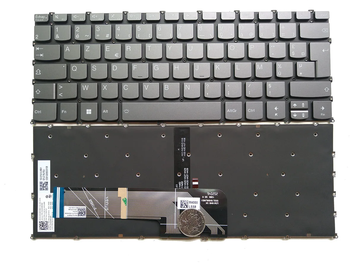 Фото Французская клавиатура с подсветкой для Lenovo Yoga Slim 7 Pro-14ARH7 7 Pro-14IAH7 7 Pro-14IAP7 7-14ARH7 7-14IAP7 82UU 82UT 82SV 82UV 82SX №2
