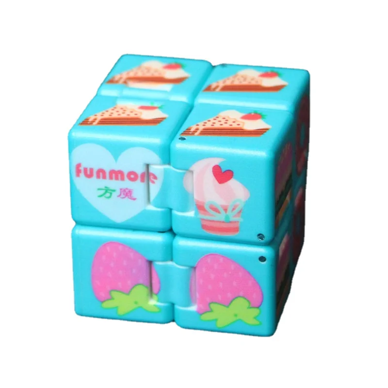 

Fruit Flip Rubik's Cube Building Board Game Wood Puzzle Montessori Expression Wooden Blocks Blocos For Children Kids Toys