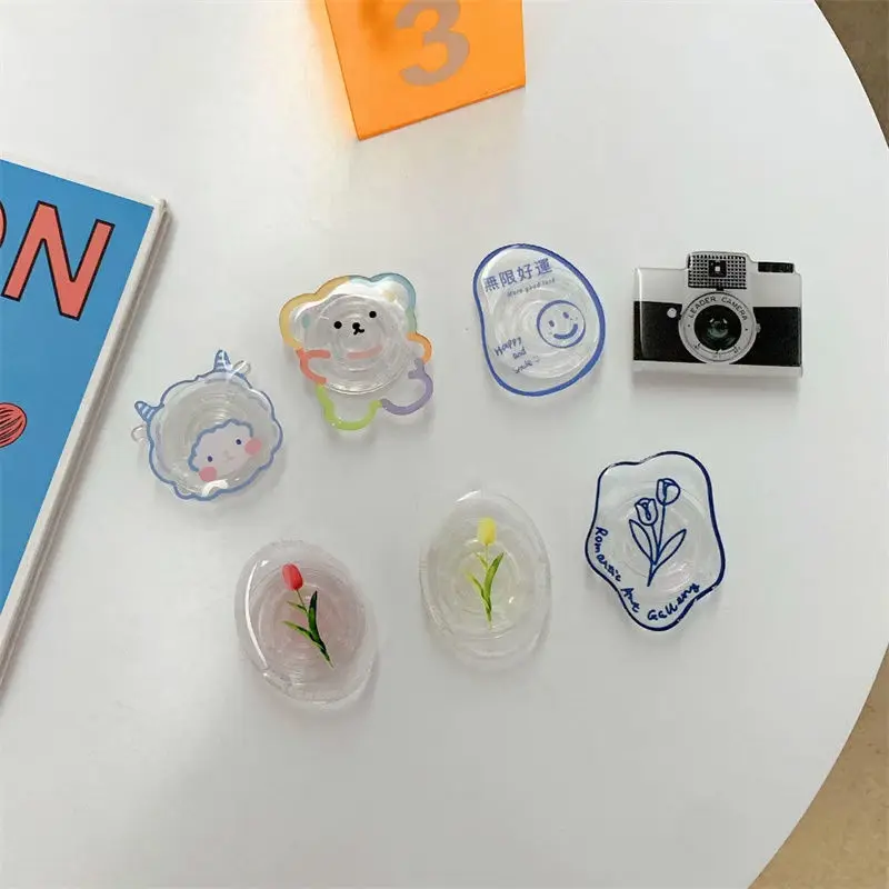 

Mobile phone airbag bracket lazy retractable ins transparent personality simple holder for Huawei Xiaomi Samsung iPhone