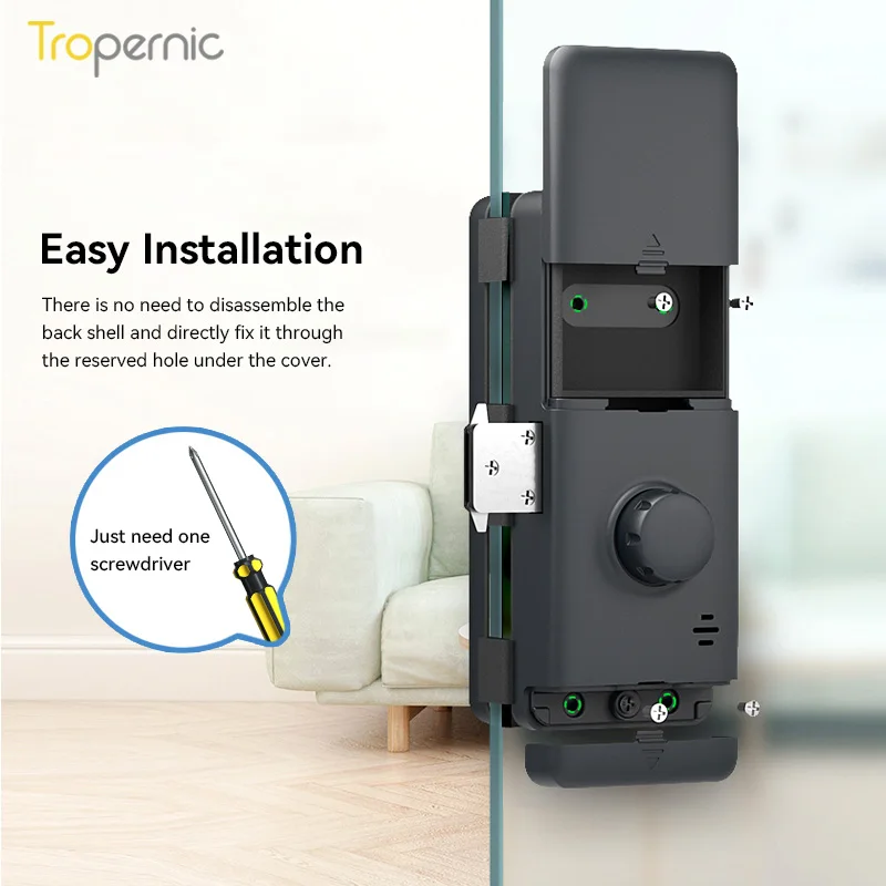 Yrhand умный безрамный стеклянный дверной замок для мобильных телефонов с