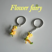disney tinkerbell flower fairy princess action figures keychain anime figurine model pendant toys for children gifts