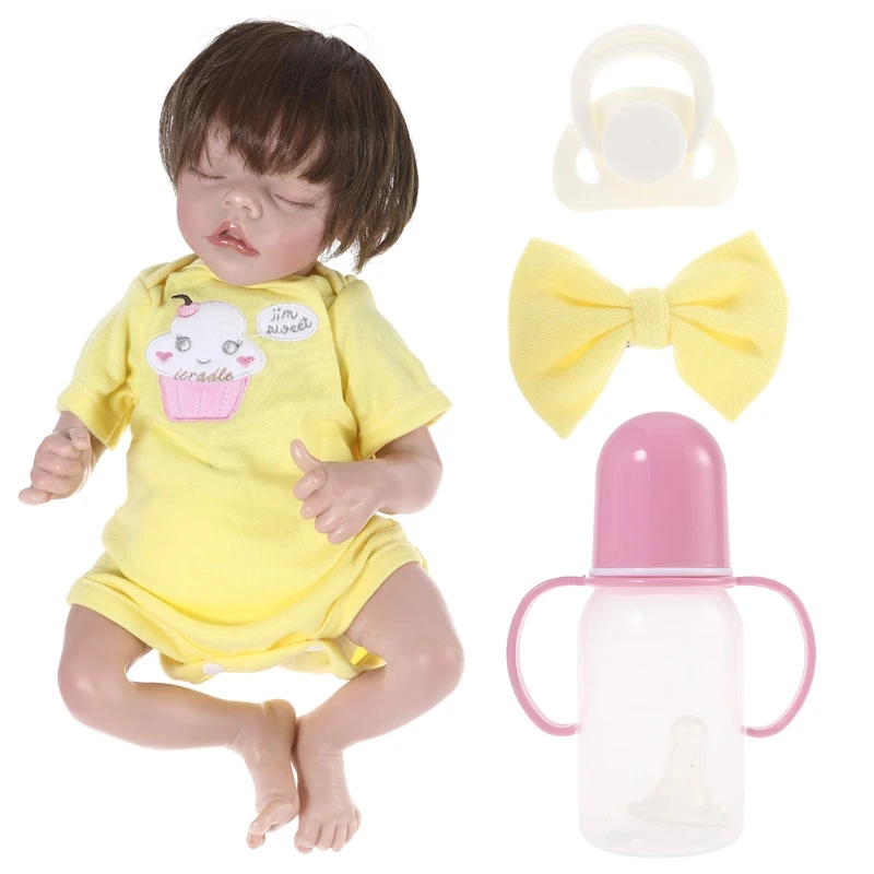 

Реалистичная кукла 46 см, полностью мягкая игрушка для малышей, девочек, подарок на день рождения, игрушка для мальчиков и девочек, Прямая поставка