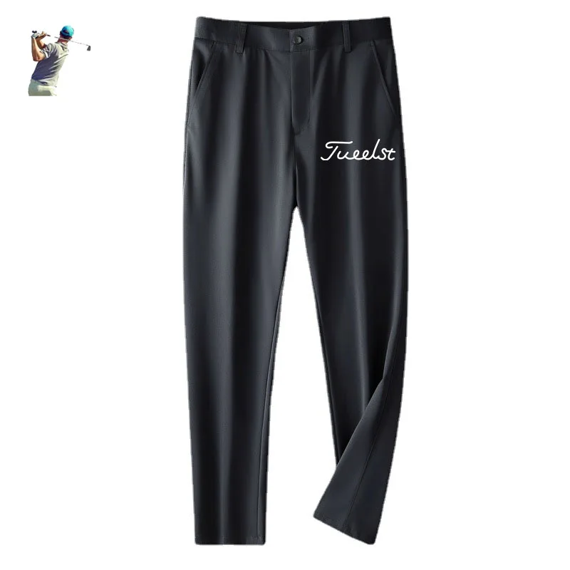 

Mens Trousers Golf Pants Waterproof Plaid Pants Male Elastic Stretch Sports Trousers Outdoor Golf Sweatpants
