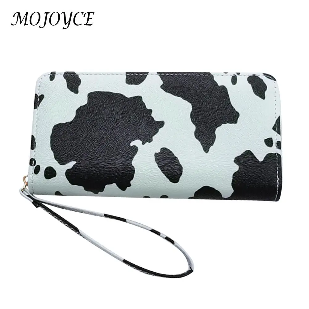 

Cow Pattern Printing PU Leather Clutch Casual Purse Wallet Wristlet Bags for Women Outdoor Shopping Traveling