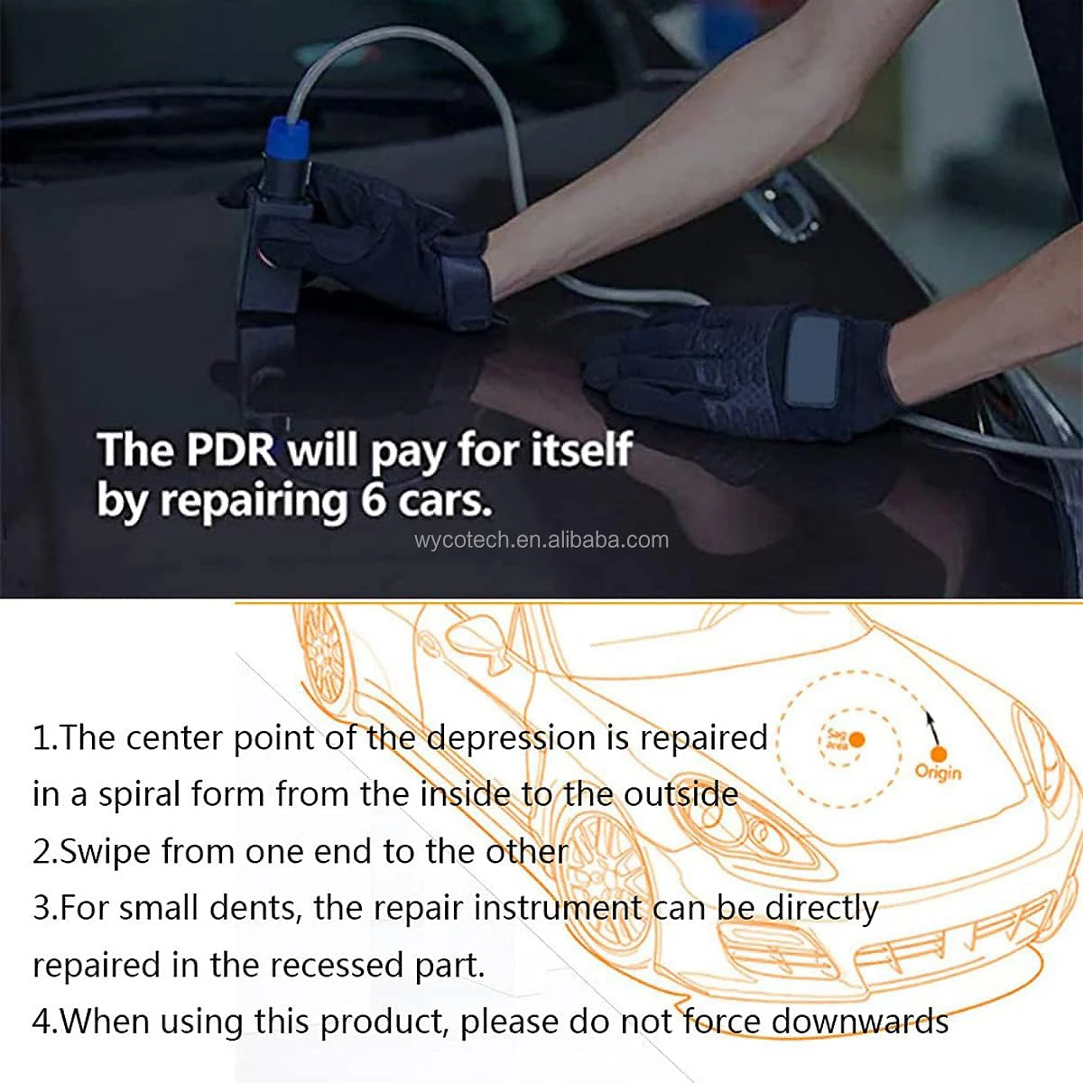 Модель PDR-1000 автоматический инструмент для ремонта вмятин на металле нагреватель