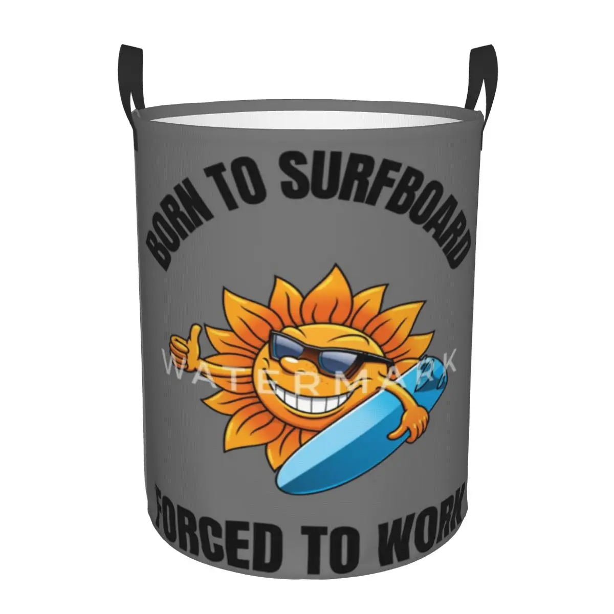 

Born To Surfboard Forced To Work Sunflower Circular hamper,Storage Basket Sturdy and durableGreat for kitchens books