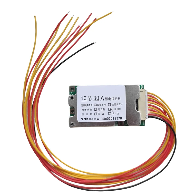 10S 36V 30A Плата защиты аккумулятора Li-Ion Cell 18650 Защита печатной платы BMS