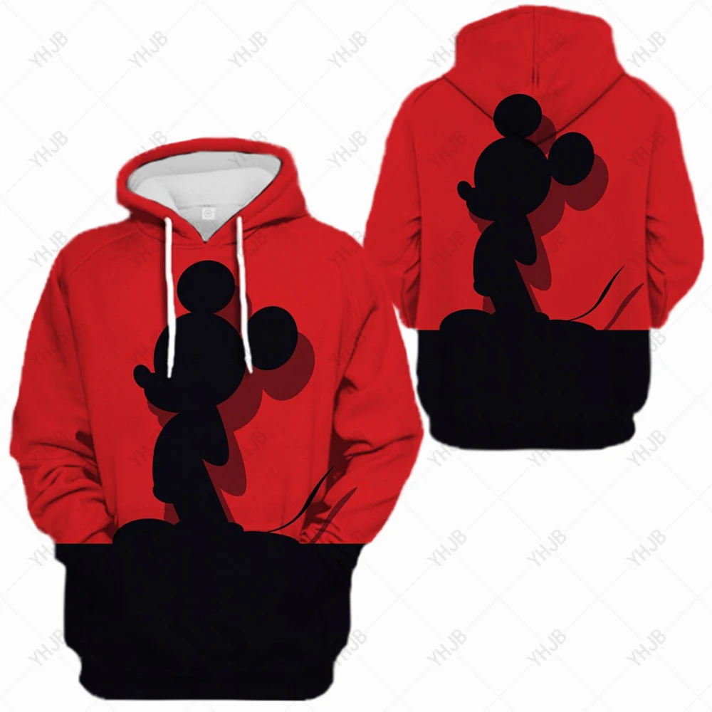 

Disney Cartoon Print Hoodie Women Funny Hip Hop Mickey Minnie Mouse Print Autumn and Winter Fashion Harajuku Sweater Men Hoodie