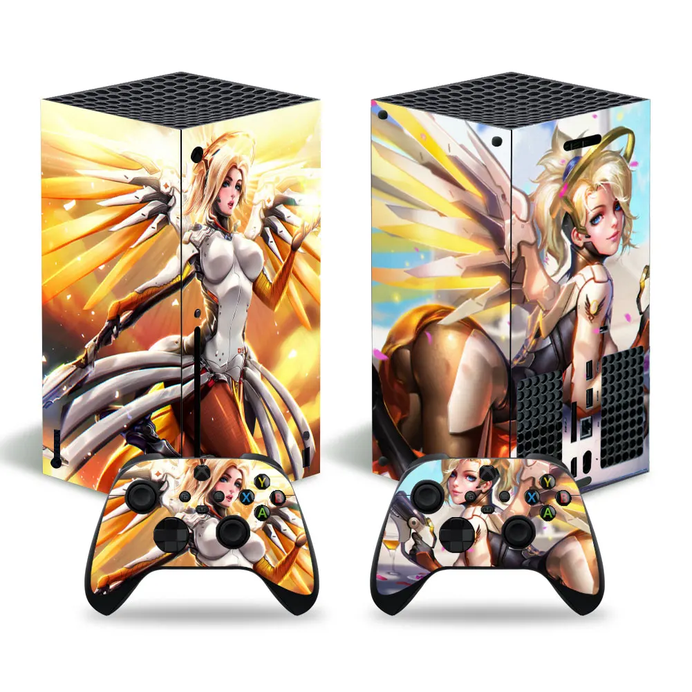Overwatch Meisjes 4099 Xbox Серия X Наклейка Обложка Xsx Huid 1 консоль En 2 контроллеры Кожа Винил