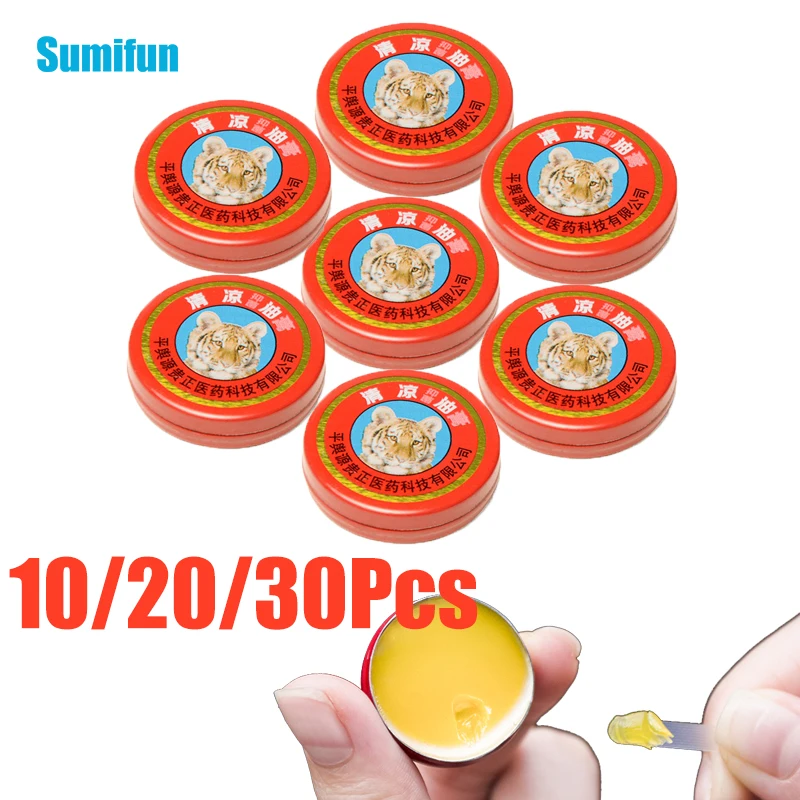 

10/20/30Pcs Tiger Balm Cooling Oil Prevents Mosquito Bites Peppermint Anti-Itching Balm Relieve Dizziness Cold Ointment