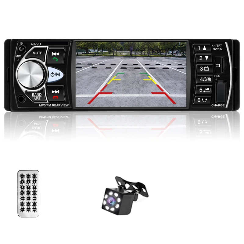 

Автомобильный радиоприемник 1din Стерео Mp5 Mp3 Bluetooth Радио Fm Usb Авторадио 4,1 дюйма Поддержка заднего вида Mirrolink Управление рулевым колесом