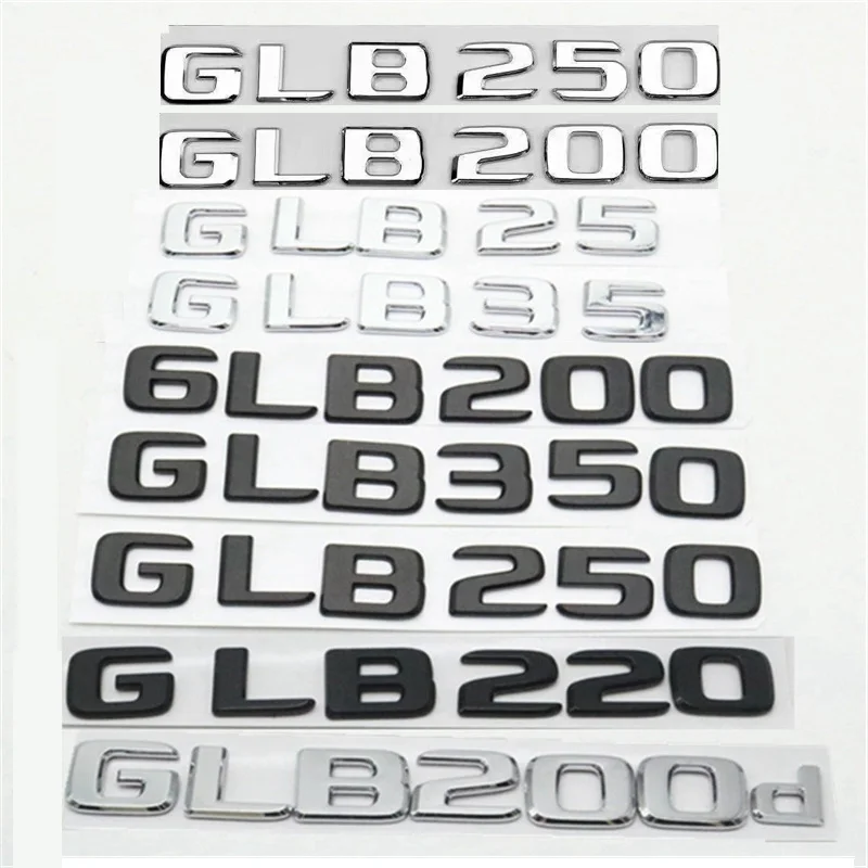 New Original ABS For Mercedes Benz GLB35 GLB220 GLB200 GLB250 GLB280 GLB300 GLB350 Letter Car Rear Trunk Emblem Badge Stickers