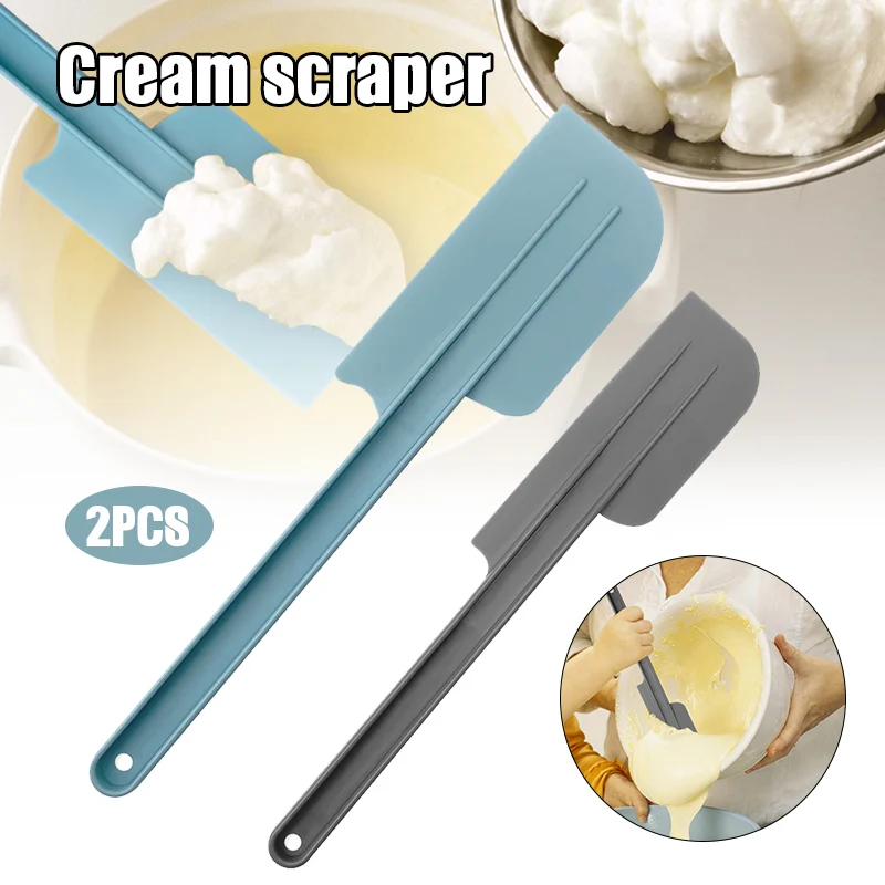 

2Pcs Heat Resistant Cream Scraper Non-Stick Cream Spatulas Scraper for Scraping Mixing Baking Stirring Cream Scraper Durable @LS