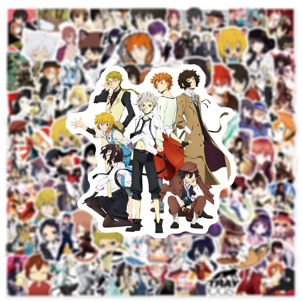 

10/30/50/100pcs Anime Bungo Stray Dogs Graffiti Stickers for Kids Decorative Luggage Motorcycle Car Cartoon Cool Sticker Packs