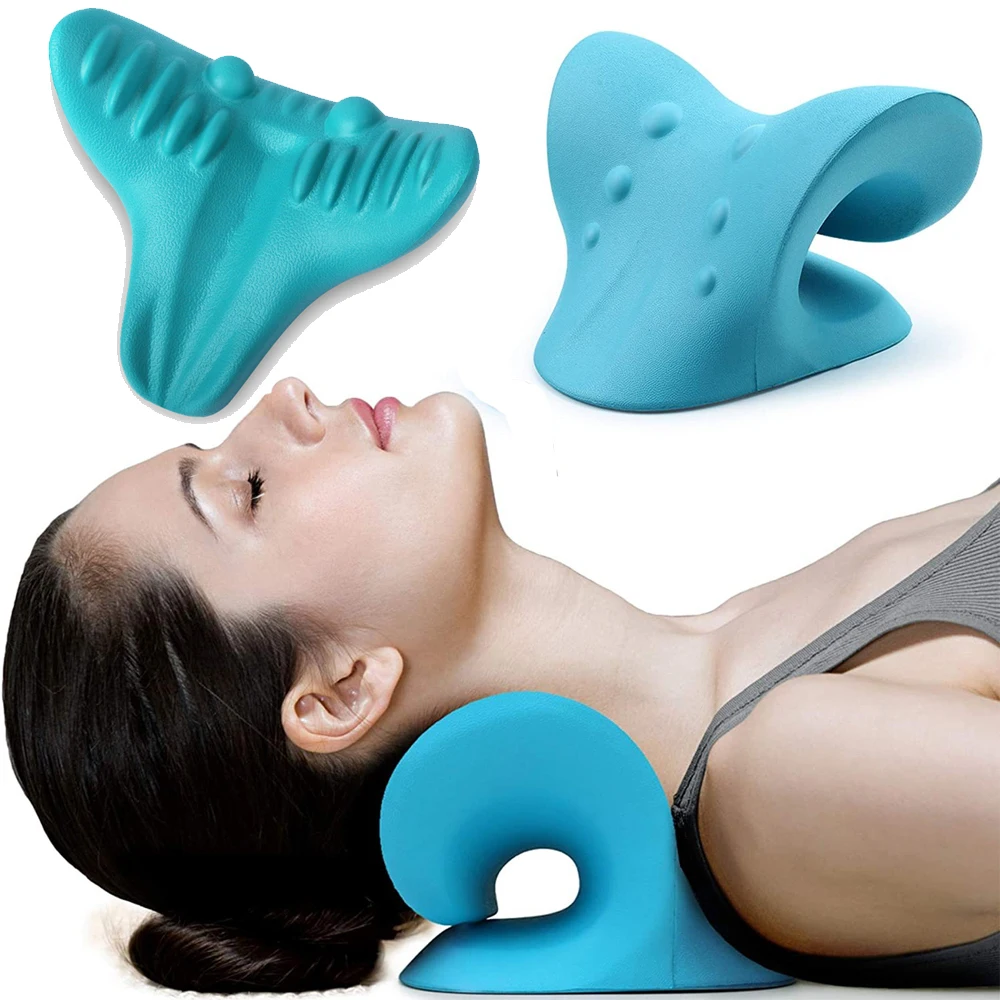 

Neck Shoulder Stretcher Massage Pillow Relaxer Cervical Traction Device Massage Pillow for Pain Relief Cervical Spine Alignment