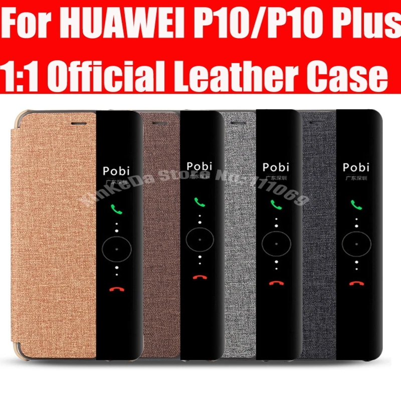 

1:1 High Quality as Original window Protective Cover For Huawei P10 Case Smart Flip Leather Case For Huawei P10 Plus Mate 9 Pro
