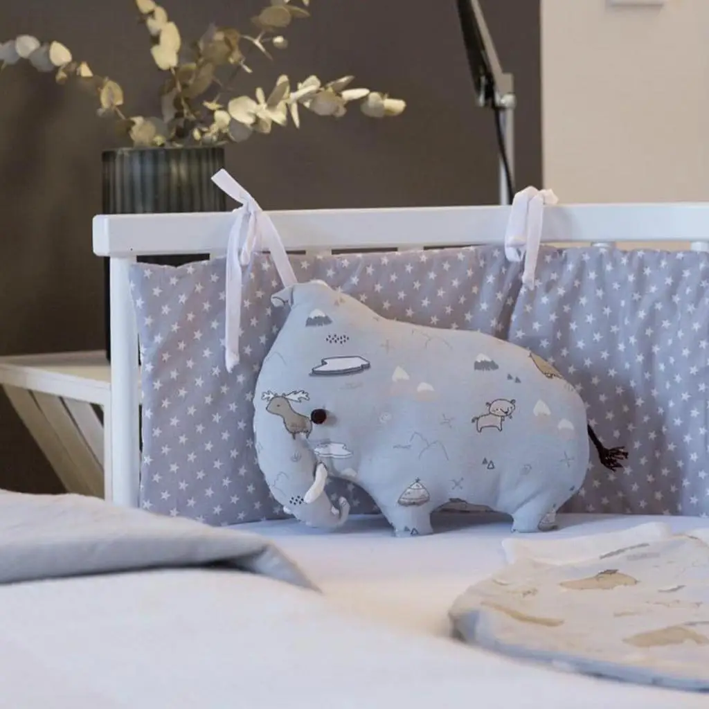 

Baby Bed Bumper All Around Pure Cotton Padded Baby Crib Protector Pad Washable