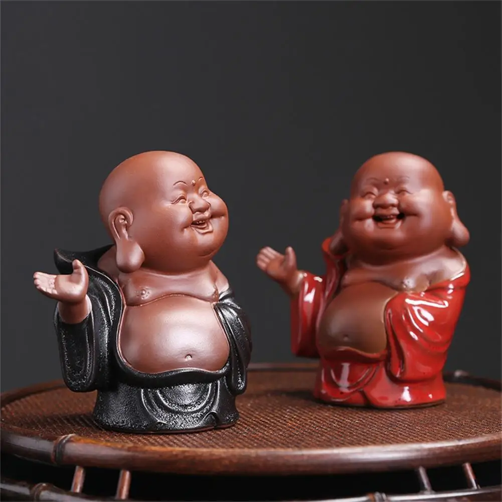 

Buddha Statue Realistic Adorable Decorative Portable Bedroom Living Room Smiling Maitreya Decoration for Gift
