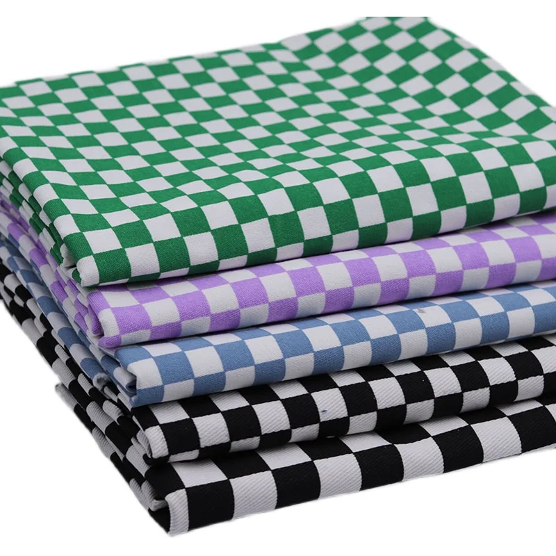 

150 см в ширину, Классическая Высококачественная цветная клетчатая печать, холщовая ткань, сумки, диваны, ткань для одежды, ткань «сделай сам»...