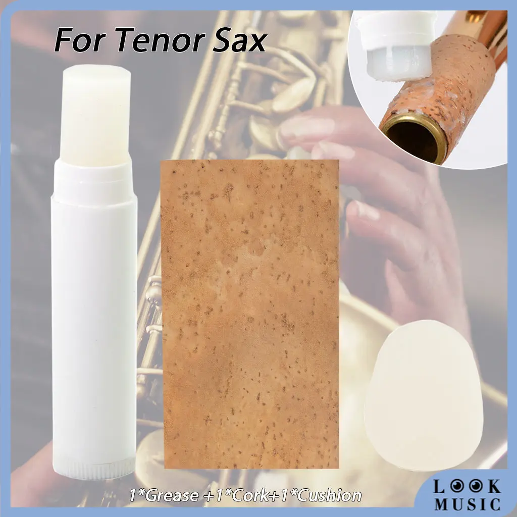 

LOOK Tenor Saxophone Set 0.8mm Mouthpiece Pads Cushions Cork Grease Corks For Tenor Saxophone Mouthpiece Woodwind Repair Tools