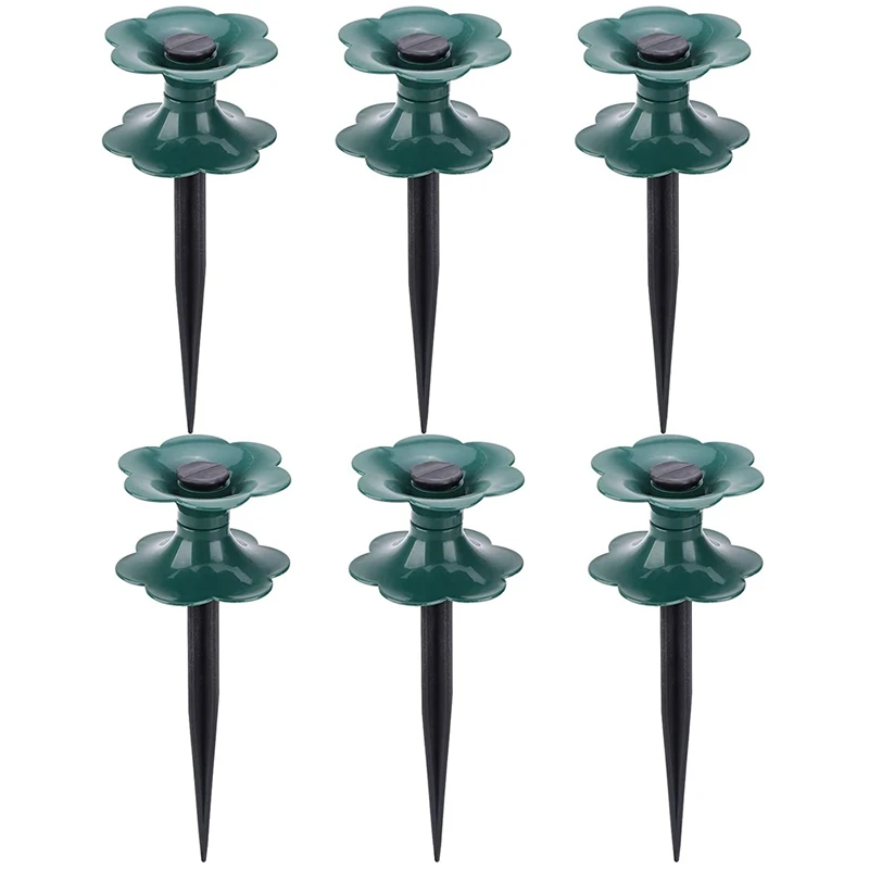 

6 PCS Garden Hose Guide Posts, Lawn Hose Support Spikes, Lotus-Shaped Decorative Appearance Garden Hose Guide
