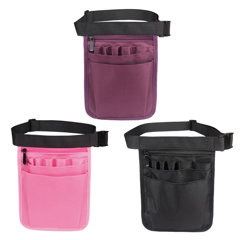 

Multifunctional Wearable Nursing Waist Bag Zipper Pocket 6 Individual Slots