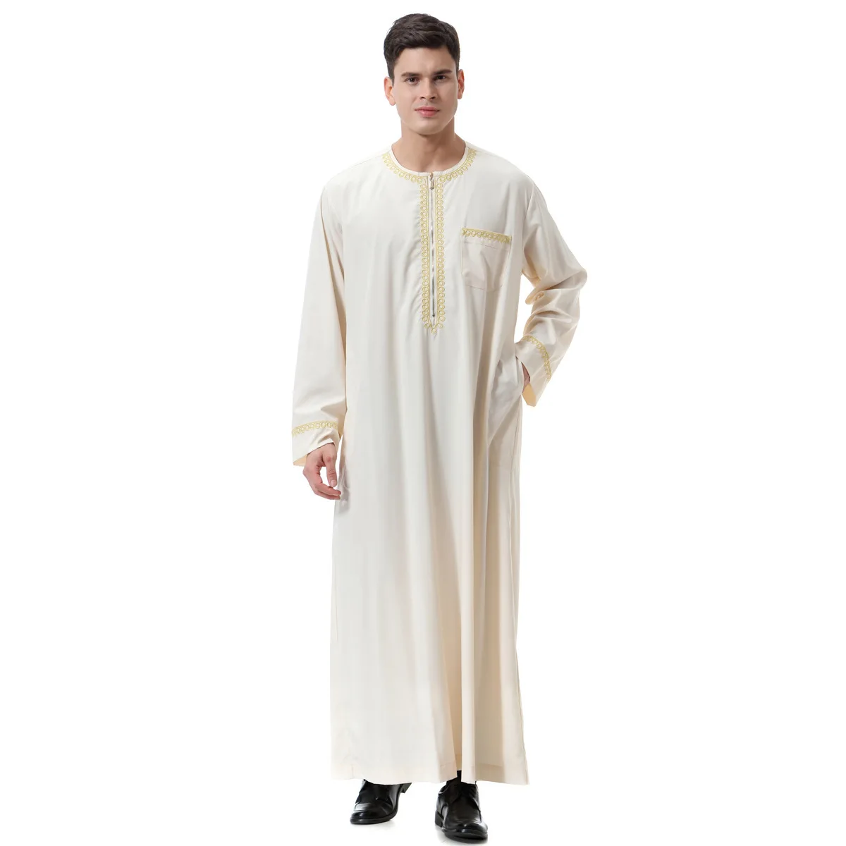 Saudi Arabia Clothing Kurta Men Abaya Dubai Long Sleeve Saudi Thobe Tesettur Elbise Arabisch Djellaba Homme Muslim Kaftan Boys