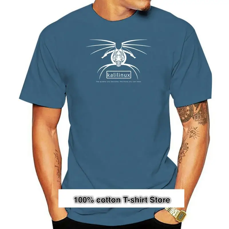 

Camiseta estampada personalizada con cuello redondo, camisa Kali Linux, 100% algodón