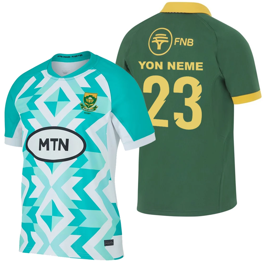 

2023 Южноафриканская футболка для регби для мужчин, зеленая одежда 2024, тренировочная футболка для дома и отдыха