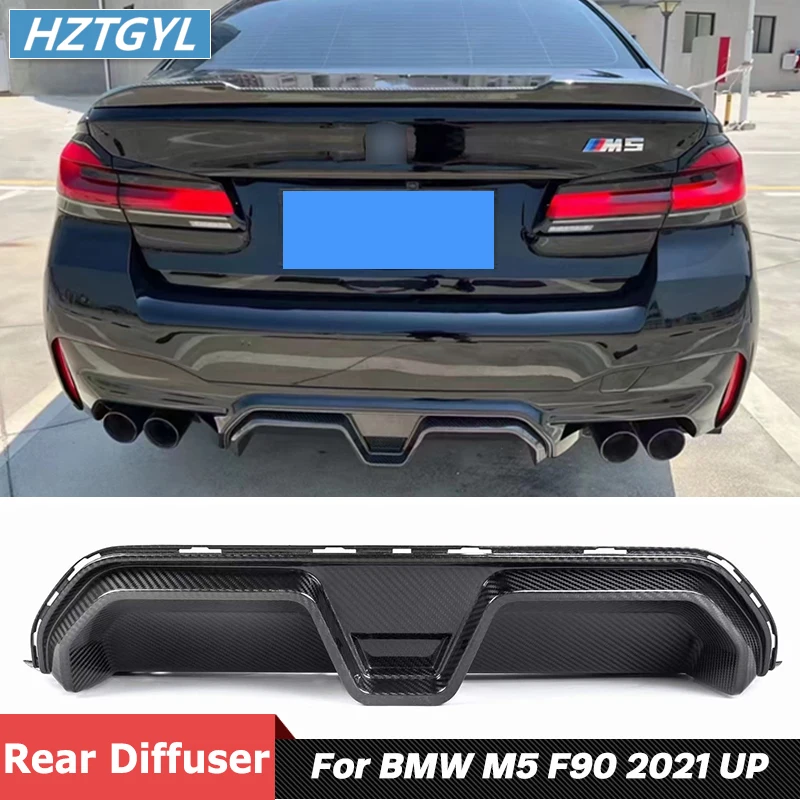 

CS Style Dry Carbon Fiber Material Rear Diffuser Bumper Lip For BMW M5 F90 Tuning 2021 Up