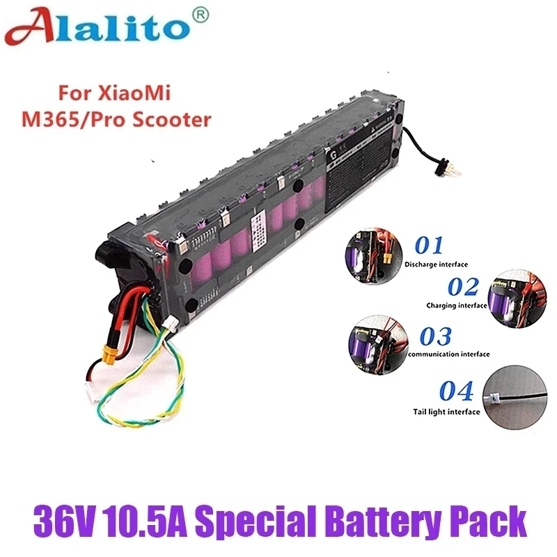 

36V 10.5Ah 10S3P with APP 18650 lithium battery pack suitable for Xiaomi M365 electric bicycle scooter built-in 20A BMS