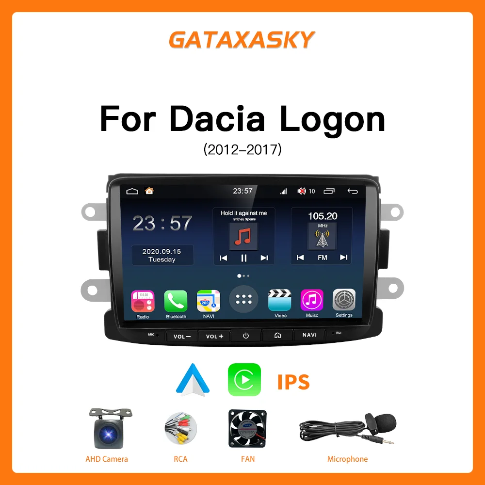 

GATAXASKY Android 10 Car Radio Navigation for Renault Dacia LOGAN Sandero Duster Lodgy Lada Xray Captur Dokker Multimedia Player