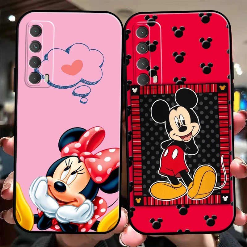 

Disney Mickey Mouse Phone Case For Huawei Honor 7A 7X 8 8X 8C 9 V9 9A 9X 9 Lite 9X Lite Carcasa Liquid Silicon Black Funda