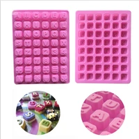 48 english letters with symbols silicone chocolate biscuit baking mold ice tray homemade ice cubes easy todemold fondant molds