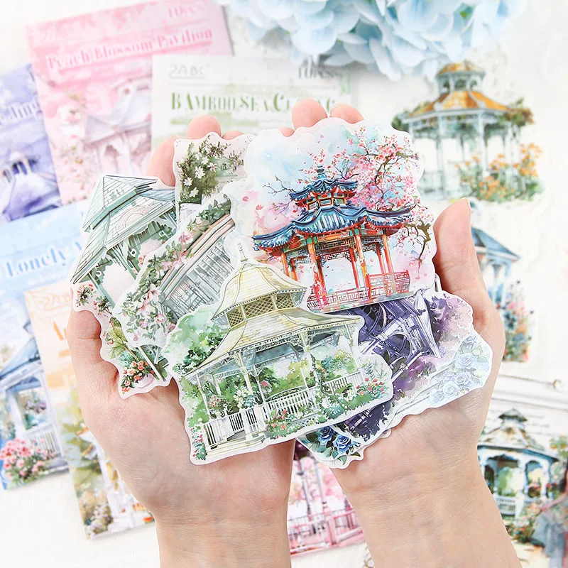 Наклейки в виде цветов для сада 10 шт.