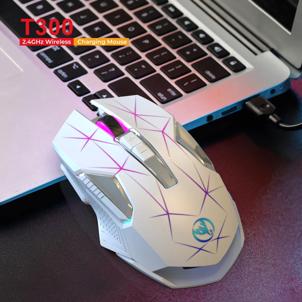 Горячая Распродажа HXSJ T300 2,4G 600 мАч перезаряжаемая цветная RGB компьютерная мышь для ноутбука 7 кнопок оптическая Беспроводная игровая мышь для ноутбука (art.: 3920c8b06dcb4) - 3920c8b06dcb4