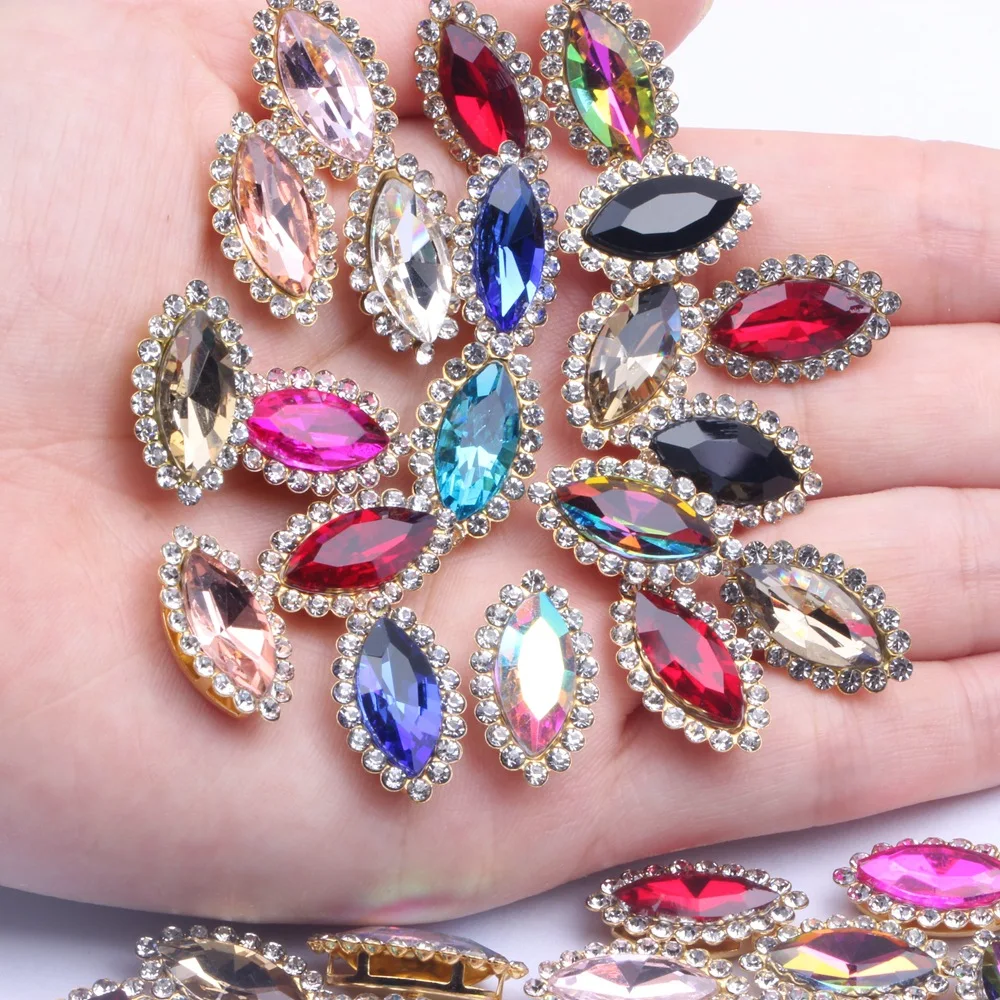 

60pcs Rhinestone House Eye Beads Buckle Flat Back For Sewing Dress Garment Bag Shoe Headwear Jewelry Phone Case DIY Nail Art