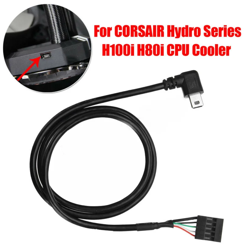 Фото Черный USB-кабель для охлаждения процессора CORSAIR Hydro Series H80i H100i H110i H115i автомобильные