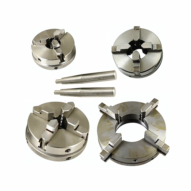 

Small 3 4 Jaw Lathe Chuck 125mm 90mm 80mm 65mm 50mm Independent Self-Centering Chuck with Jaw Hardened Steel for Mini Lathe