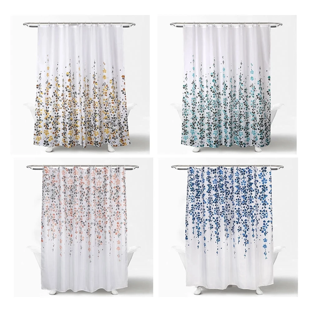 yellow tidbits bathroom set with shower curtains small size art printed shower curtain waterproof polyester bath screen free global shipping