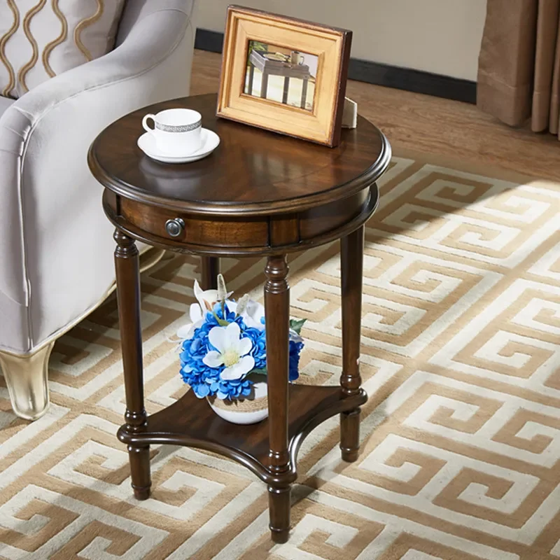 Уникальный винтажный боковой столик коридор скандинавский ноутбук ретро