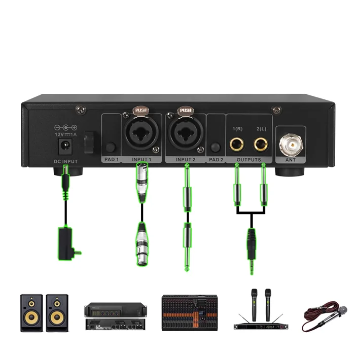 590-599 МГц стерео IEM UHF Stage DJ беспроводная система мониторинга ушей с беспроводными наушниками для сценического студийного звука (art.: 3920d46ea7f23) - 3920d46ea7f23