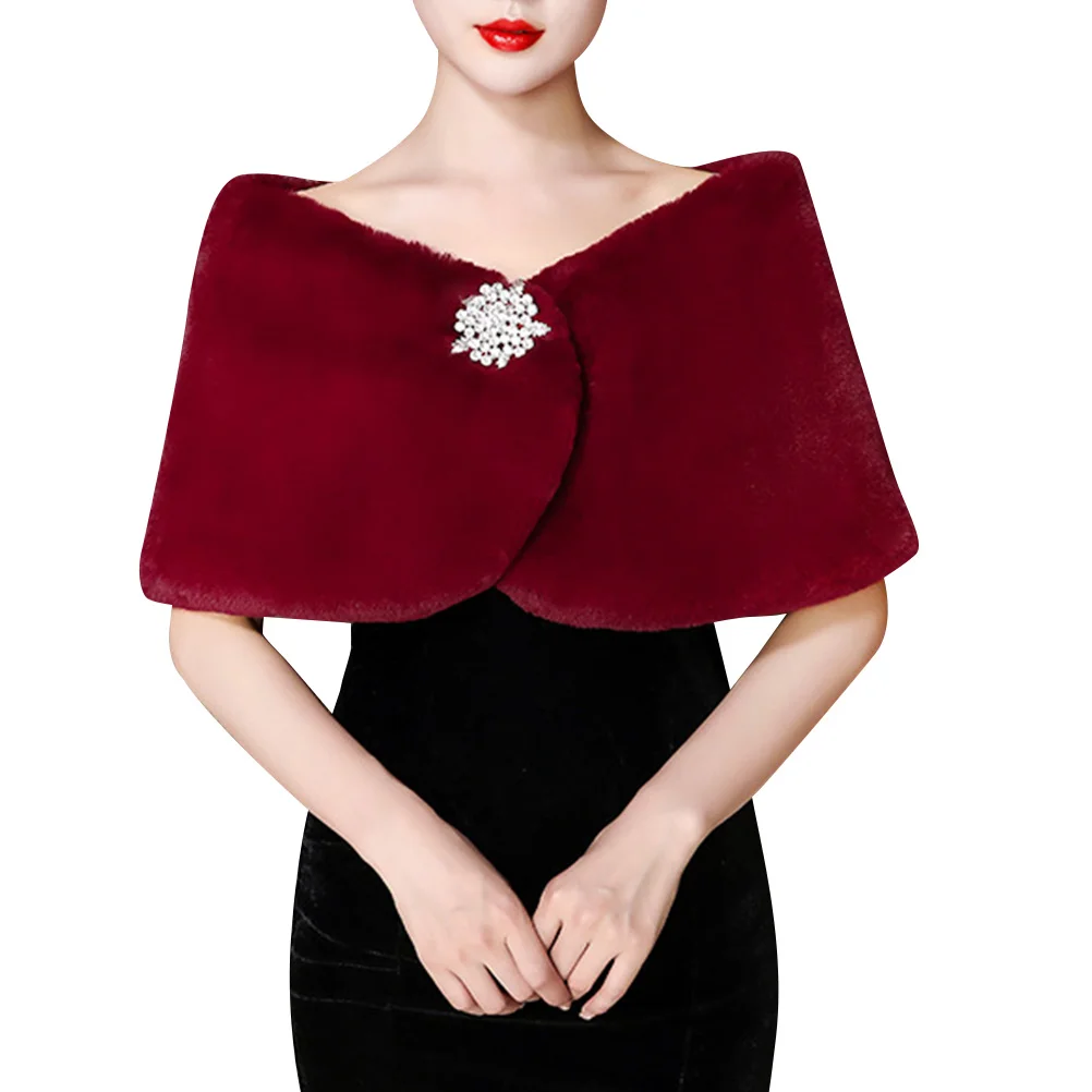 Платья для девочек на свадьбу плюшевая шаль шарик из кроличьего меха мама де