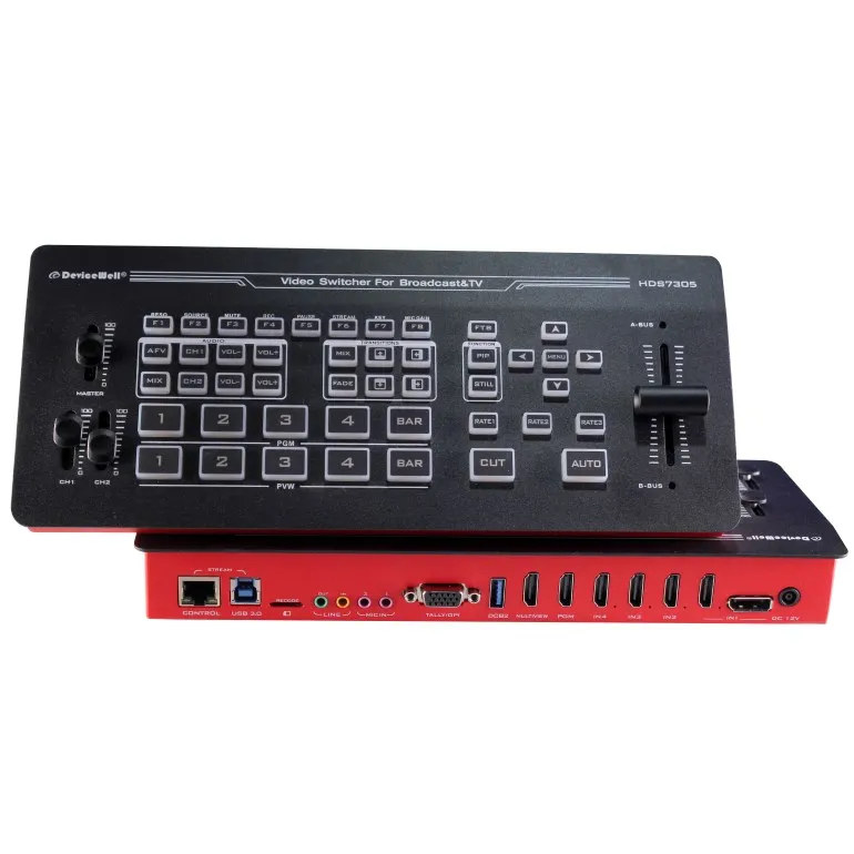 DeviceWell HDS7305 5-CH Live Stream PIP T-bar HD Оборудование студии звукозаписи